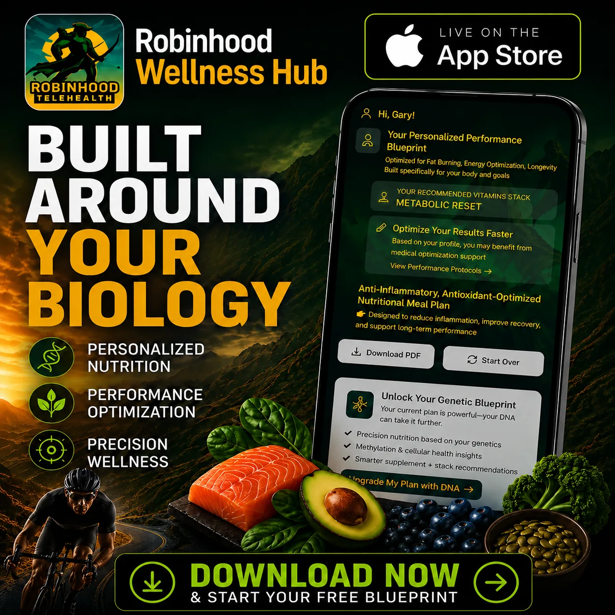 Robinhood Wellness Hub app — built around your biology