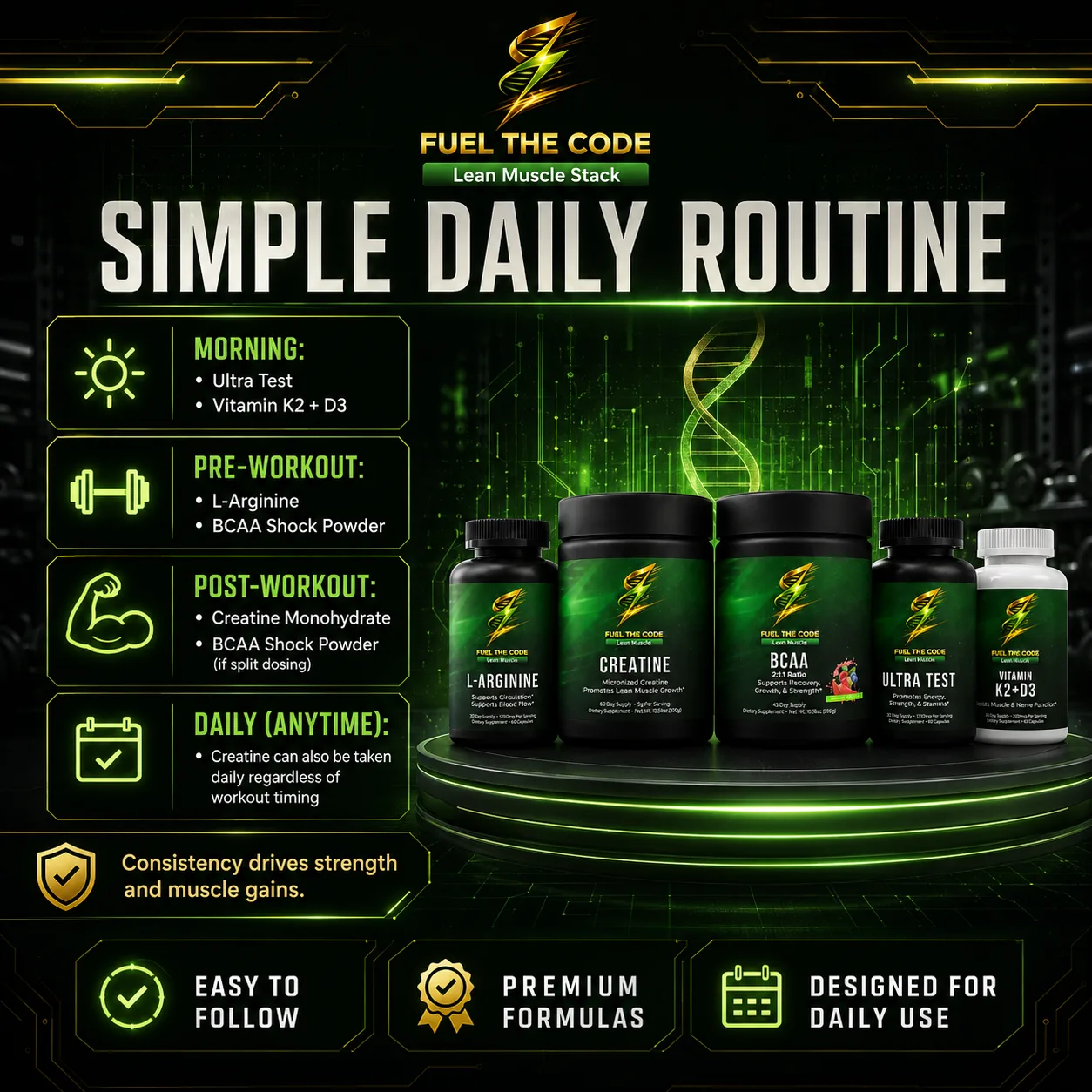 Featured UGC video — Lean Muscle customer routine